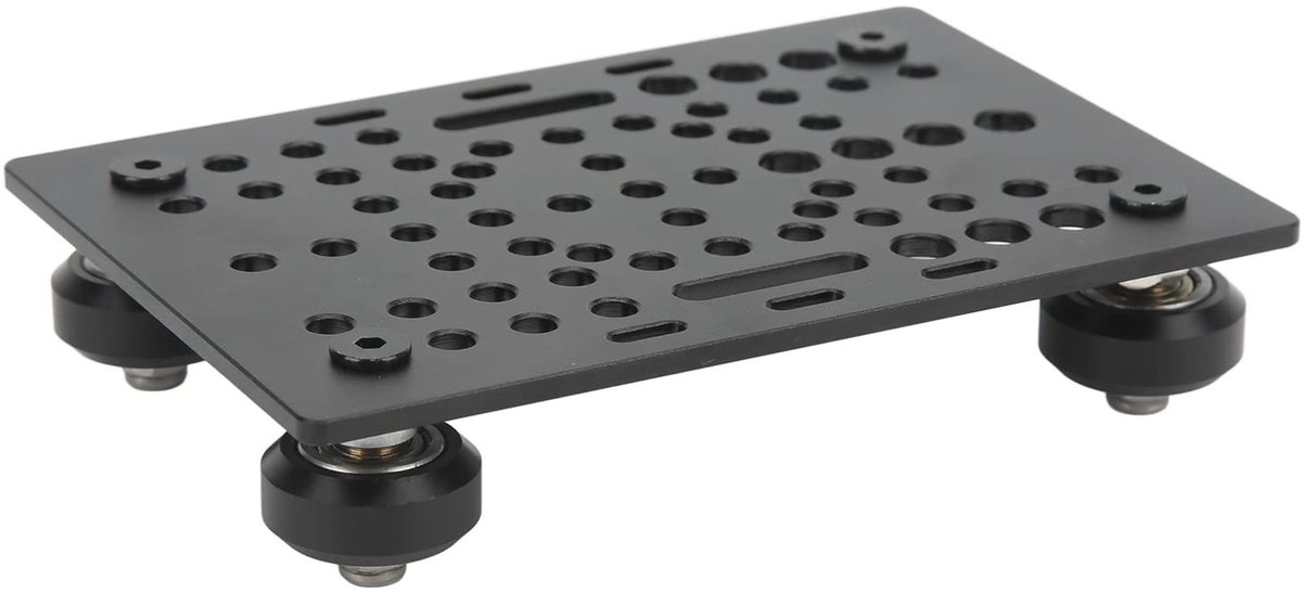 Dailygoods- Portaalplaat Aluminium - Hoge Sterkte - 4 Gaten - Universele V-Sleuf Rail - 3D Printer - Duurzaam Ontwerp - 3D-printerplaat