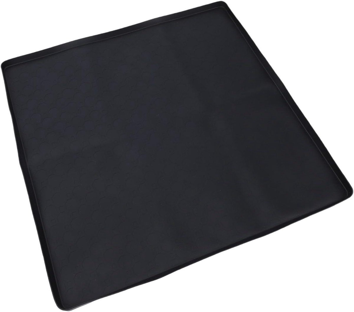 Siliconen Koelkastmat - Lekbak Antislip - Apparaten Beschermen - Verhoogde Randen - 50x50cm - Zwart