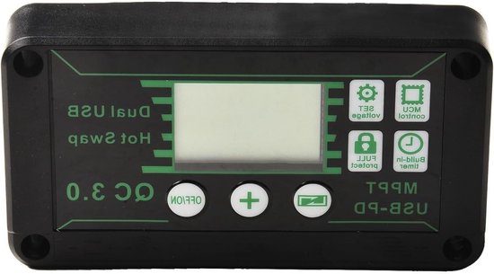 Digitale Display MPPT Solar Laadregelaar Geoptimaliseerd Voor Maximum Power Oogst Van Zonnepanelen 12V 24V Systemen (30A)