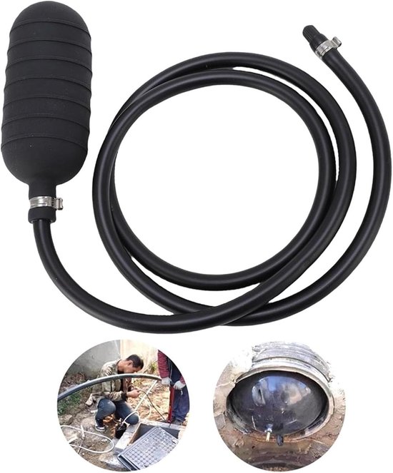Opblaasbare Pijpstop - Afsluitplug - Leidingen Afdichten - Flexibel PVC Materiaal - 200mm - Zwart — afbeelding 4