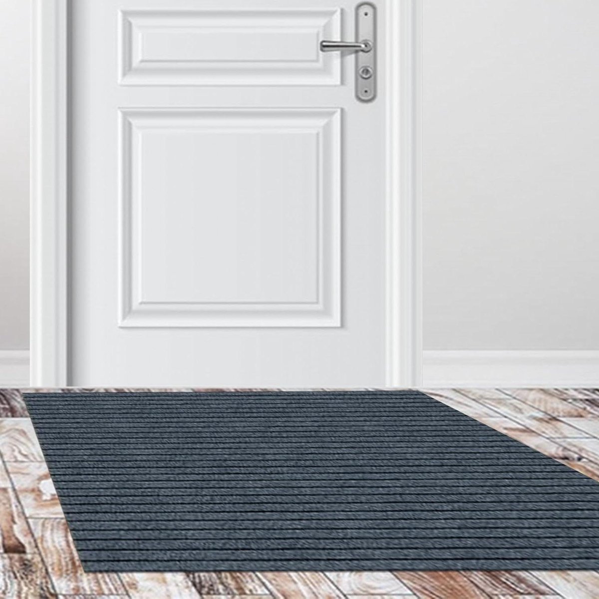 Binnendeurmat - Entree mat - Vuil vangen - Antislip achterkant - 60 x 90 cm - Grijs