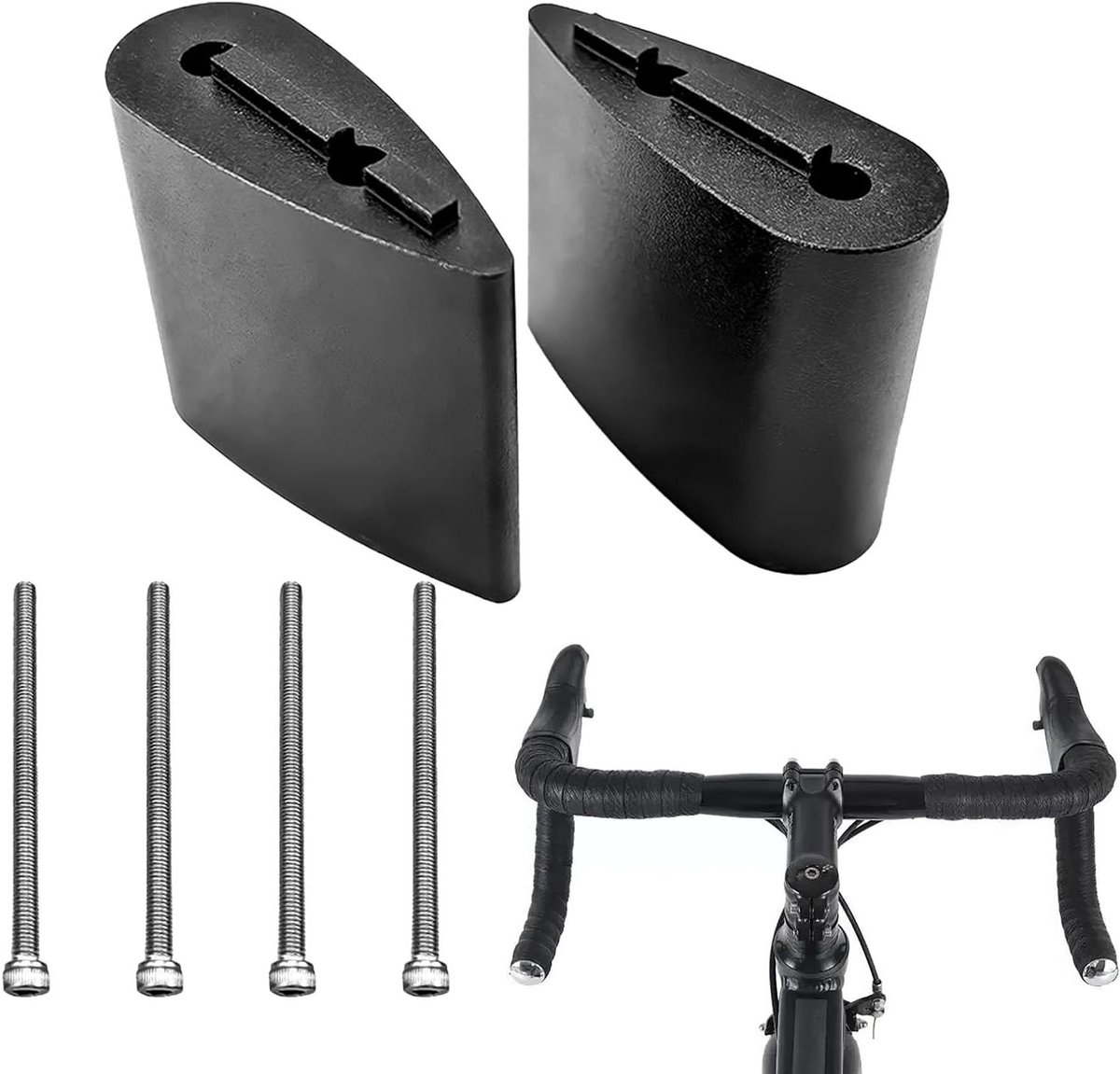 Stuurafstandhouder Fiets - Fietsonderdeel - Comfortabel Fietsen - Antislip Ontwerp - 40 mm - Zwart