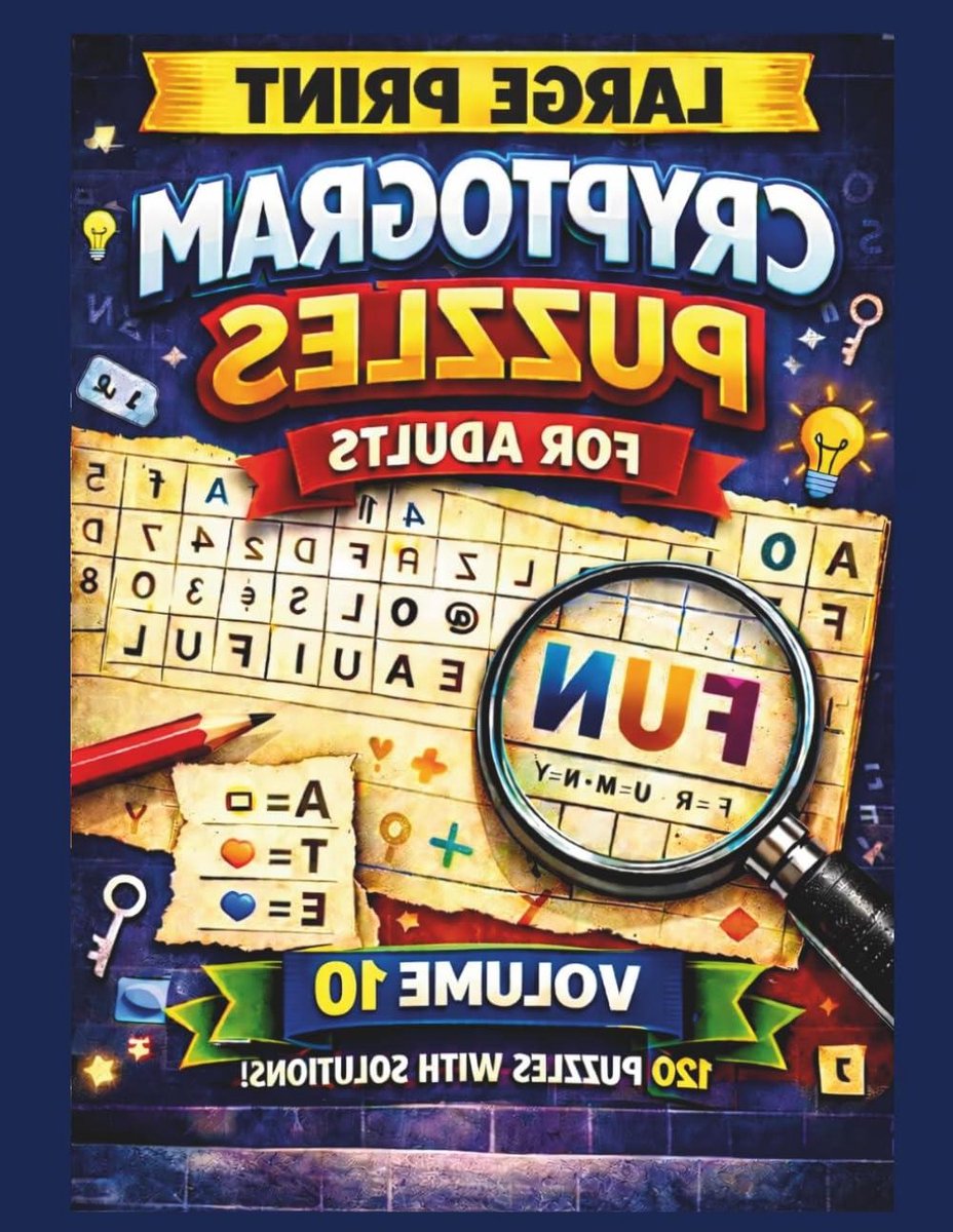 Cryptogram Puzzelboek - Woordspel - Ontspanning Hersenen - Grote Letters - 120 Spelletjes - Niet gespecificeerd
