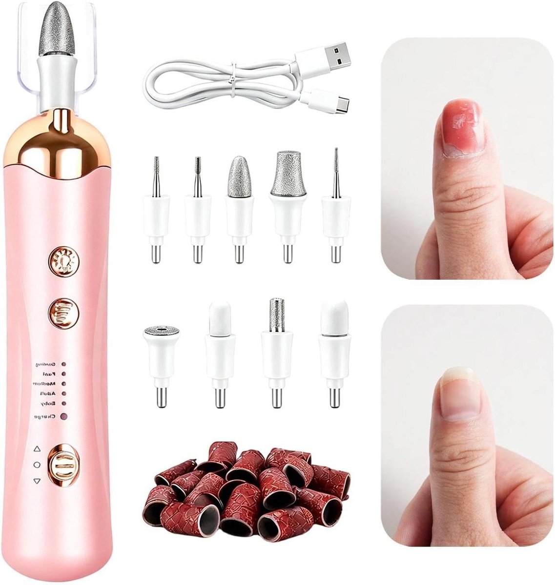 Elektrische Nagelfrees - Draadloze Vijl Manicure Set - Nagelverzorging Thuis - Compact Lichtgewicht Ontwerp