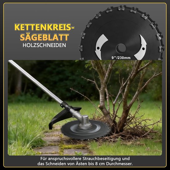 Onkruidborstel - Borstelmaaier Opzetstuk - Onkruid Verwijderen - Professionele Kwaliteit - 25 cm - Metaal — afbeelding 5
