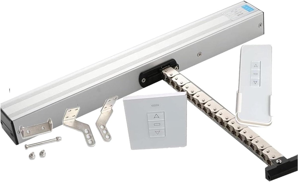 Elektrische Raamopener - Automatische Ventilatie - Slim Ventileren - Dubbele Kettingschakel - 300-1000 mm Slag - Zilver