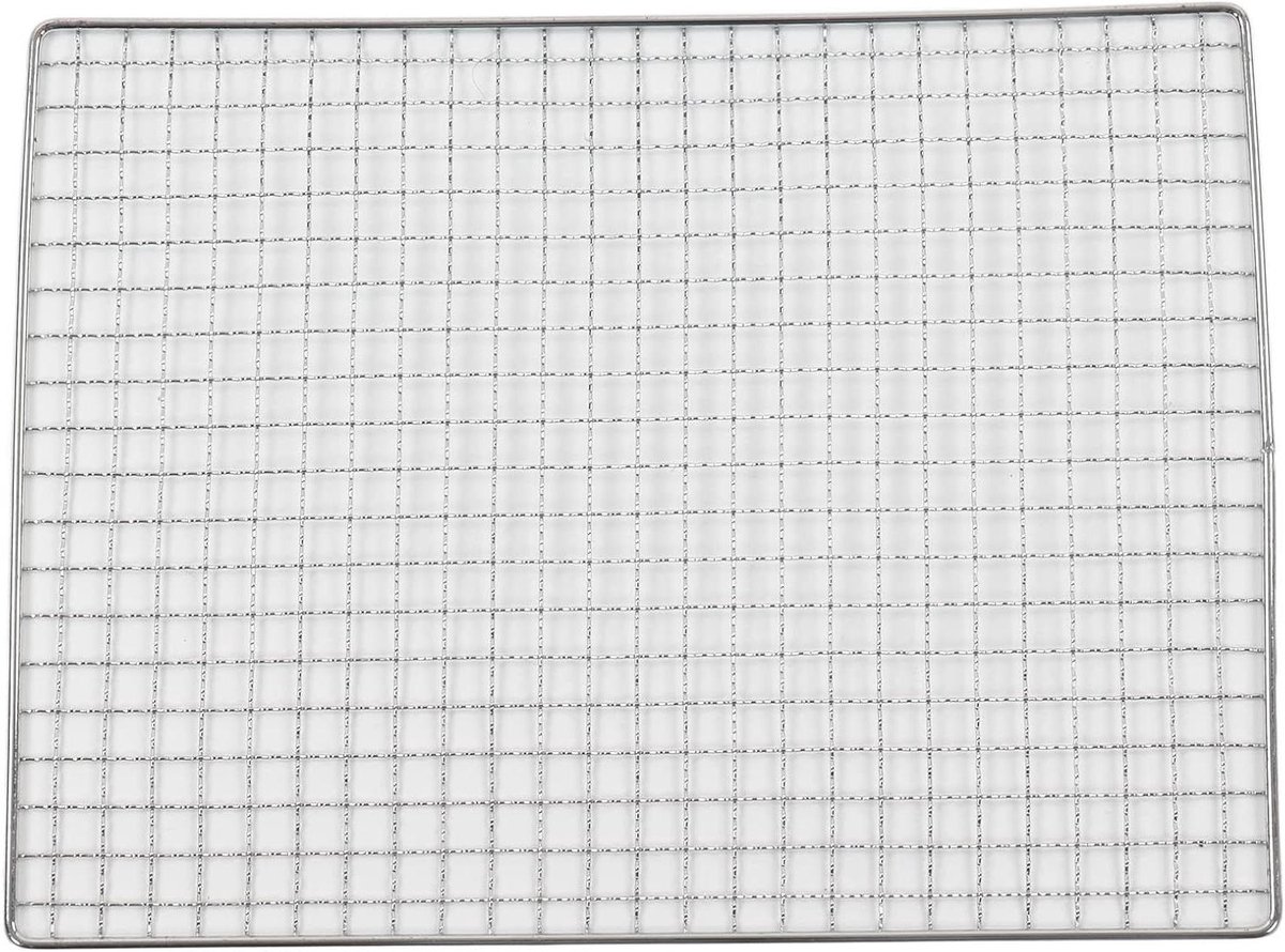 BBQ Grill Mat - Barbecue Net - Buiten Koken - Roestvrij Ijzer - 35 x 27 cm - Zwart