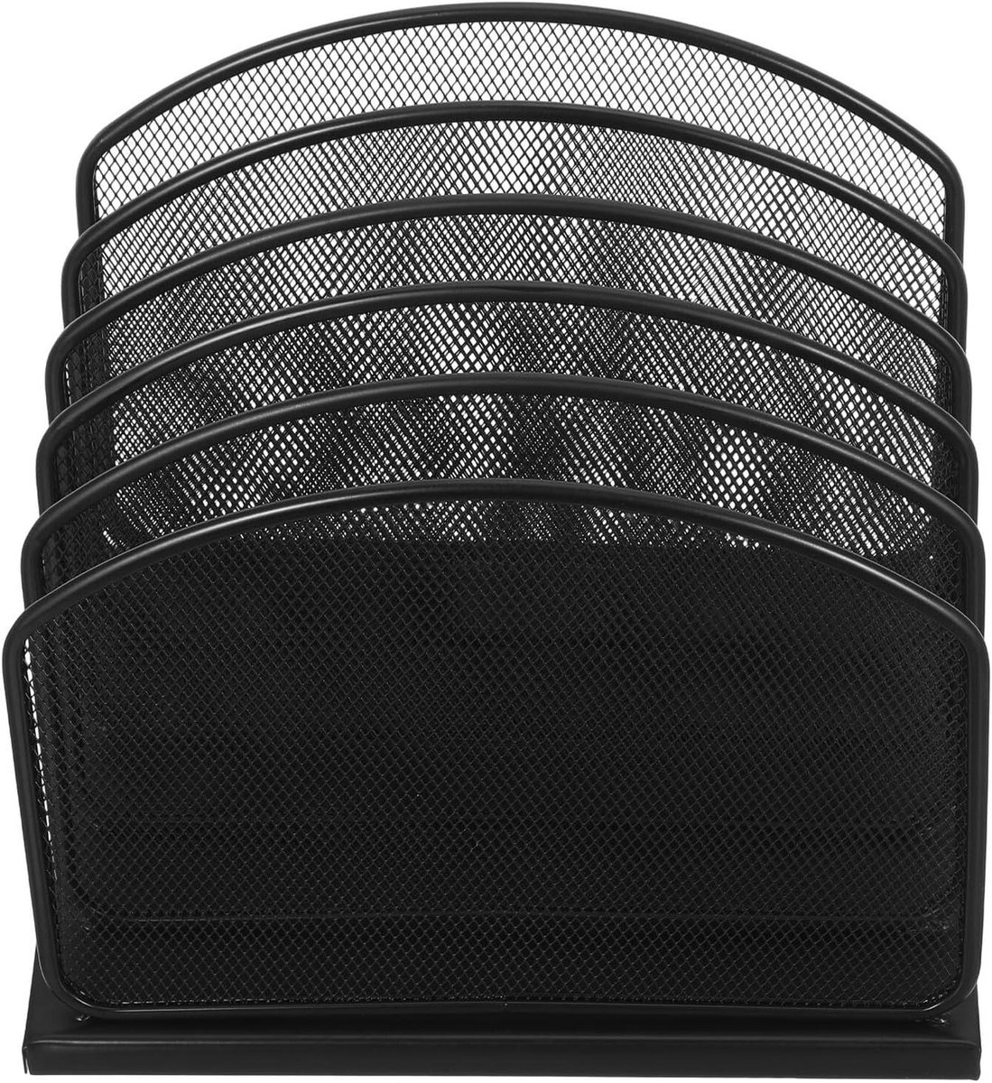 Mesh Documenten Organizer - Papier Sorteerder - Bureau Organisatie - Meerdere Vakken - 28x28x17.5cm - Zwart