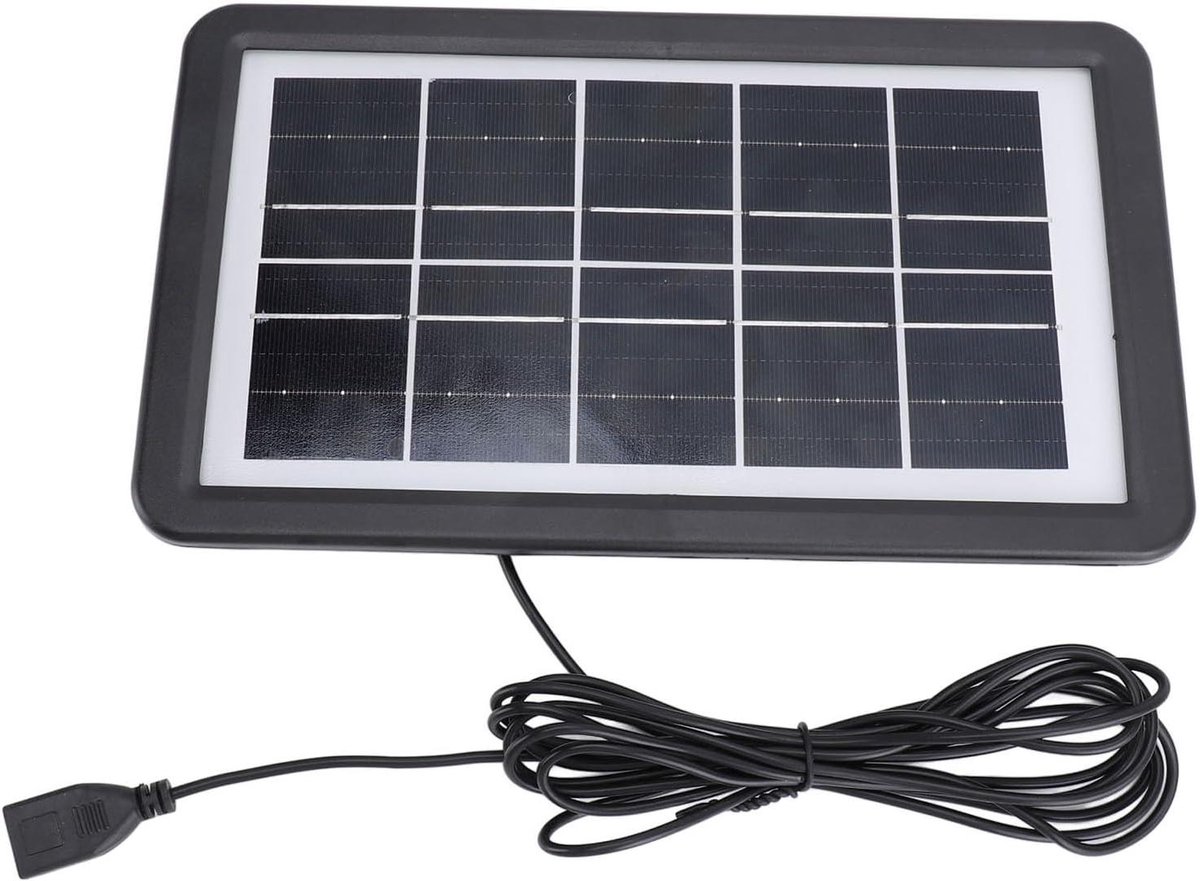Draagbaar Zonnepaneel - Zonneoplader Outdoor - Kamperen en Reizen - IP68 Waterdicht - 4.5W - Zwart