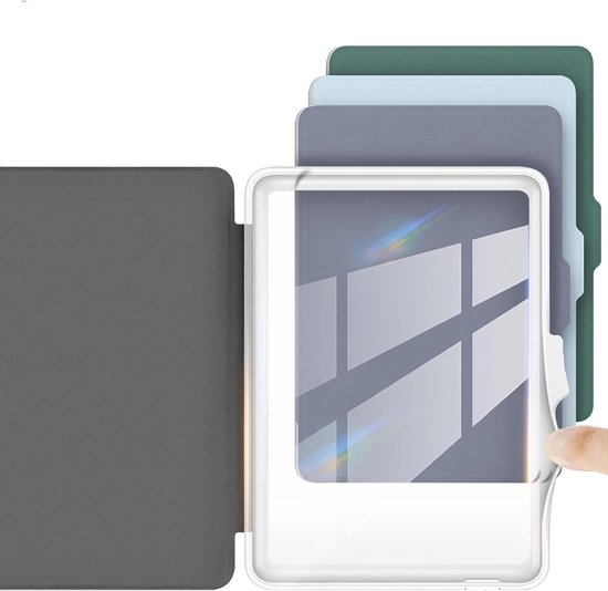 Beschermhoes Kobo Clara - Hoesje E-reader - E-reader Beschermen - Transparante Achterkant - N.v.t. - Roze — afbeelding 2
