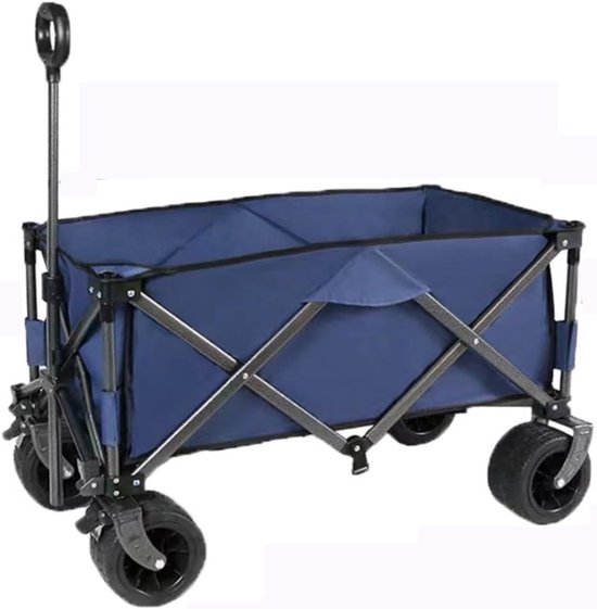 Bolderkar Strandwagen - Draagbare Trolley - Outdoor Transport - Robuust Stalen Frame - 300 kg Draaglast - Zwart van Bolderkar — afbeelding 4
