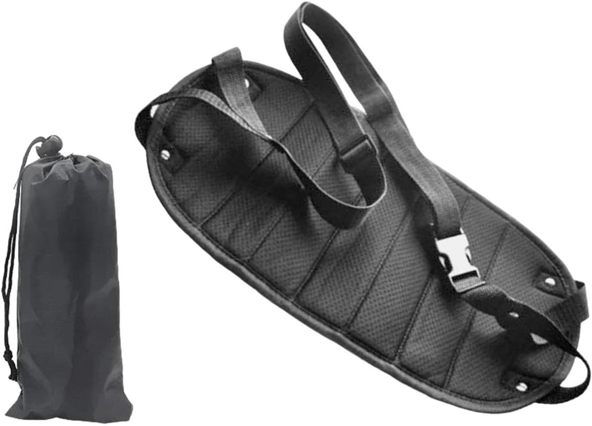 Voetsteun Hangmat - Reis Accessoire - Comfort Tijdens Vlucht - Verstelbare Riem - Compact Ontwerp - Zwart