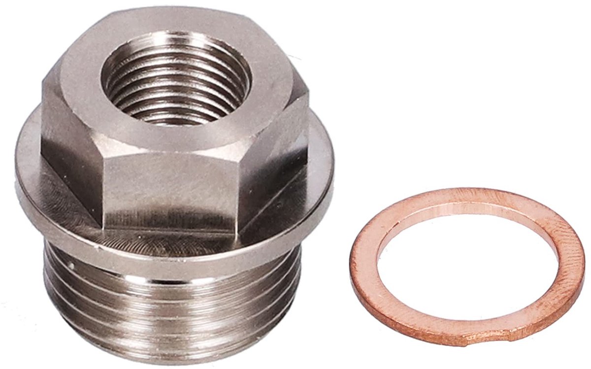 Dailygoody - M18x1,5 naar 1/8NPT sensoradapter - Verloopstuk voor drukmeting - Geschikt voor olie en water - Verbeterde afdichting - Voor diverse meet
