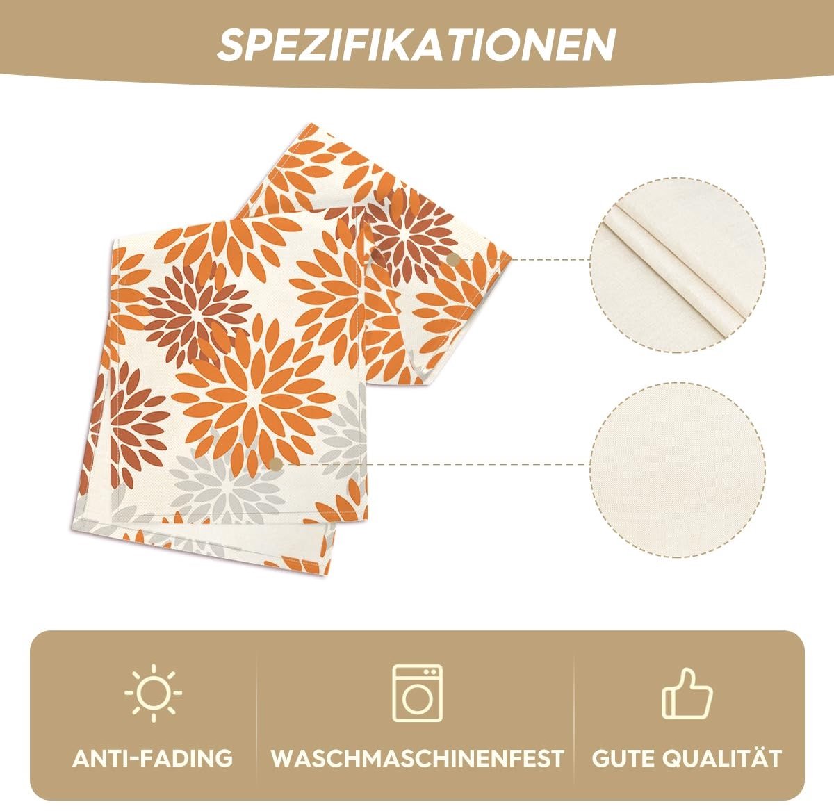 Dailygoody - Bloemen tafelloper - Seizoensgebonden decoratie - Oranje - Keuken tafel decoratie - 40x180 cm - Geschikt voor binnen en buiten - Zomer pa...
