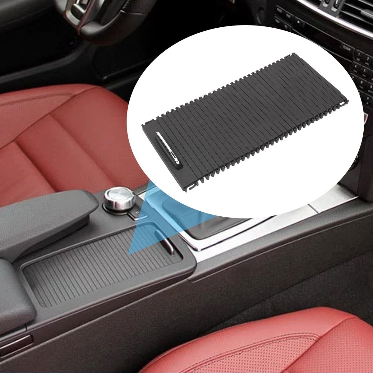 Dailygoody - Centrale console-rolgordijn - Accessoire voor Mercedes W204 W212 - Hoogwaardig rubber - Slijtbestendig en duurzaam - Perfecte pasvorm - G
