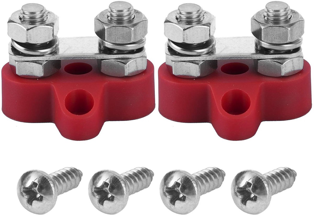 Dailygoody - Terminal Studs - Zware Bedrading - Hoogwaardige Kwaliteit - 5/16 Inch - Praktisch Aansluitblok - Geschikt voor Vrachtwagens, RVs en Boten