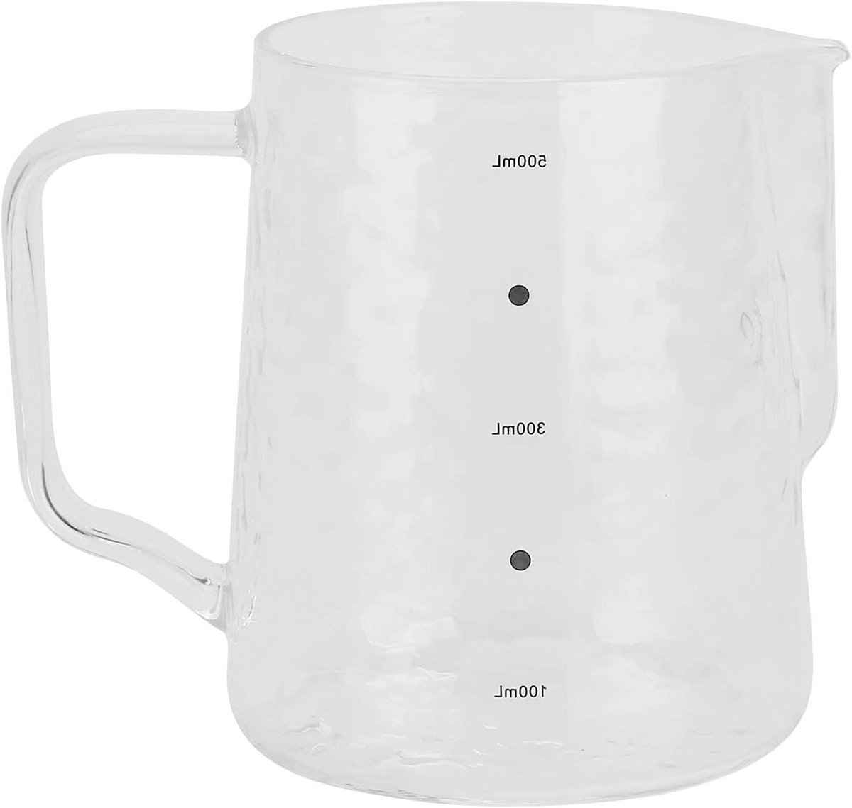 Melkopschuimkan - Koffiemelkbeker - Koffiebereiding - Borosilicaatglas - 500 ml - Transparant