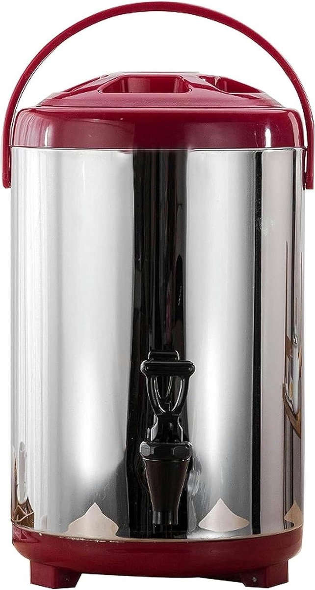 Heetwaterdispenser - Drankdispenser - Dranken Serveren - Dubbellaags Isolatievat - 75 Liter - Rood