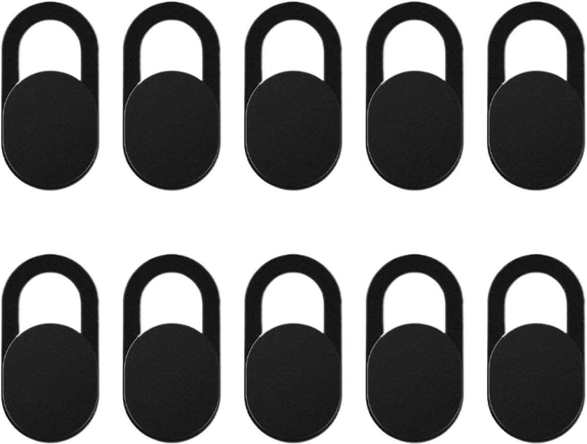 Webcam Afdekking - Privacyhoes Camera - Digitale Privacy - Ultradunne Pasvorm - 10 stuks - Zwart