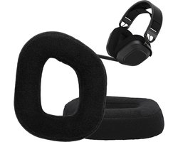 kwmobile 2x fluwelen oorkussens geschikt voor Corsair HS80 koptelefoons - Kussens voor over-ear-koptelefoon in zwart