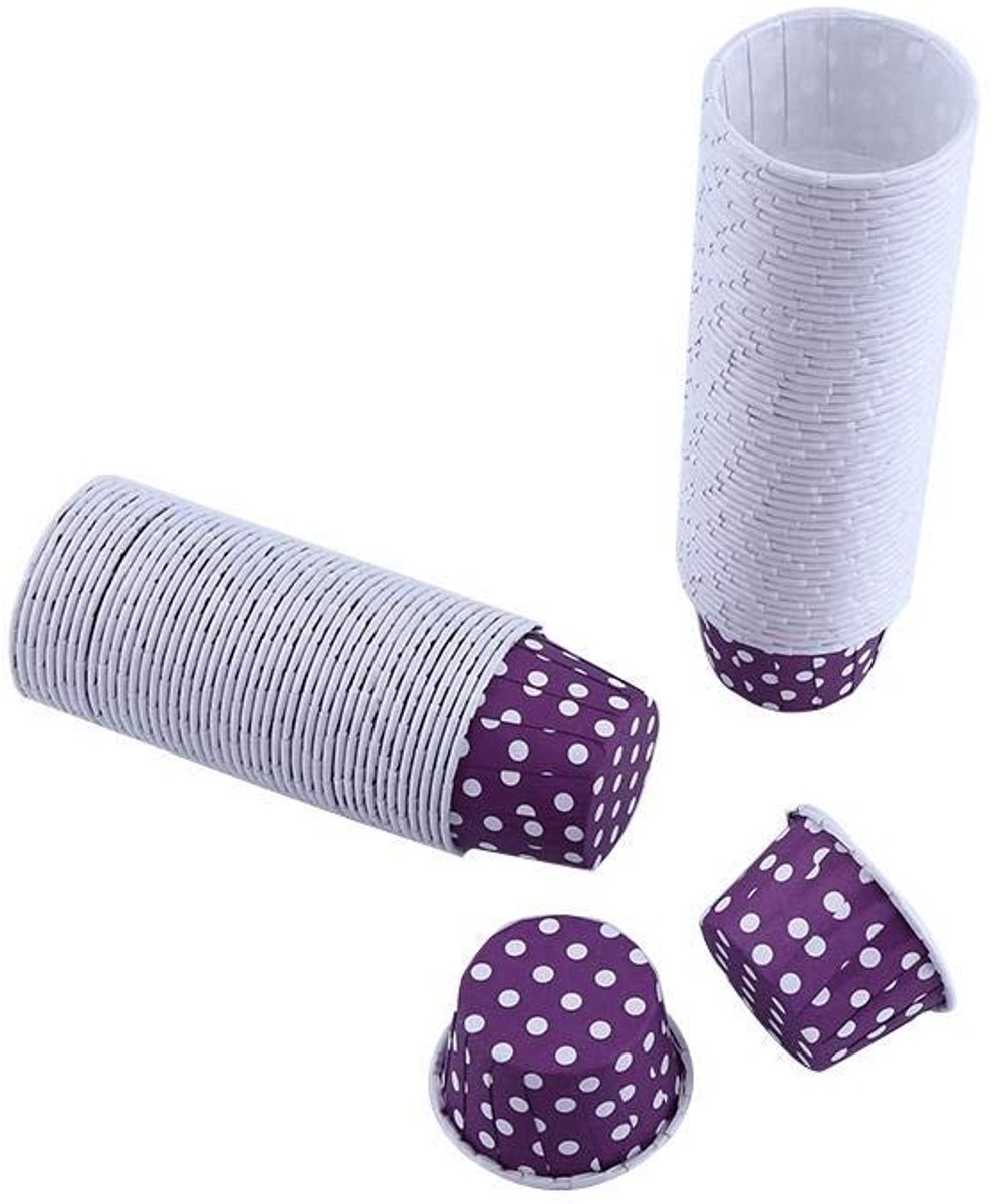 Dailygoody - Mini papier cups - Multi-kleurige cupcake vormpjes - Ideaal voor feestjes - 100 stuks - Perfect voor muffins en gebak