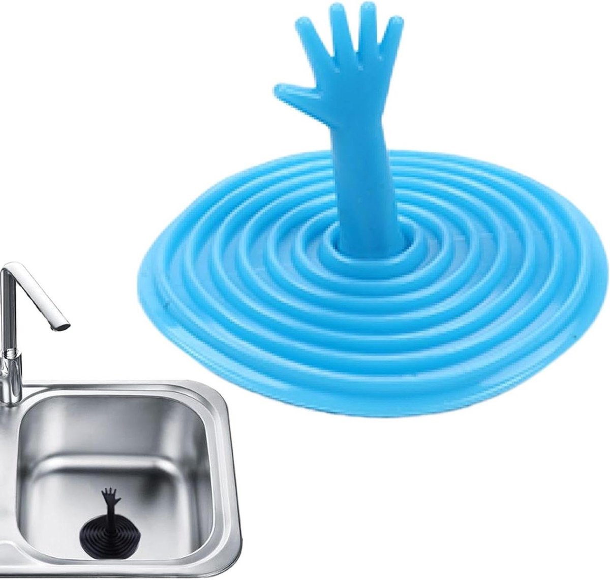 Gootsteenstop Palm - Afvoerplug Keuken - Keuken Verfraaien - Anti Geur - 65 x 65 x 5 cm - Willekeurig