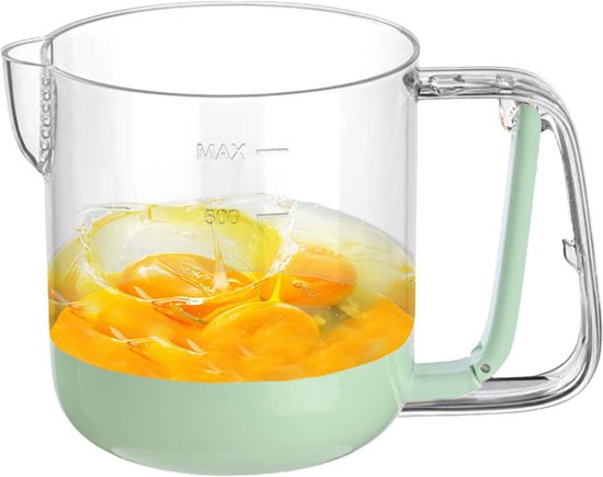 Eiermengbeker - Keukenmixer Beslagkom - Bakken en Koken - Handgeperst Mengsysteem - 12 x 13 x 12 cm - Groen — afbeelding 5