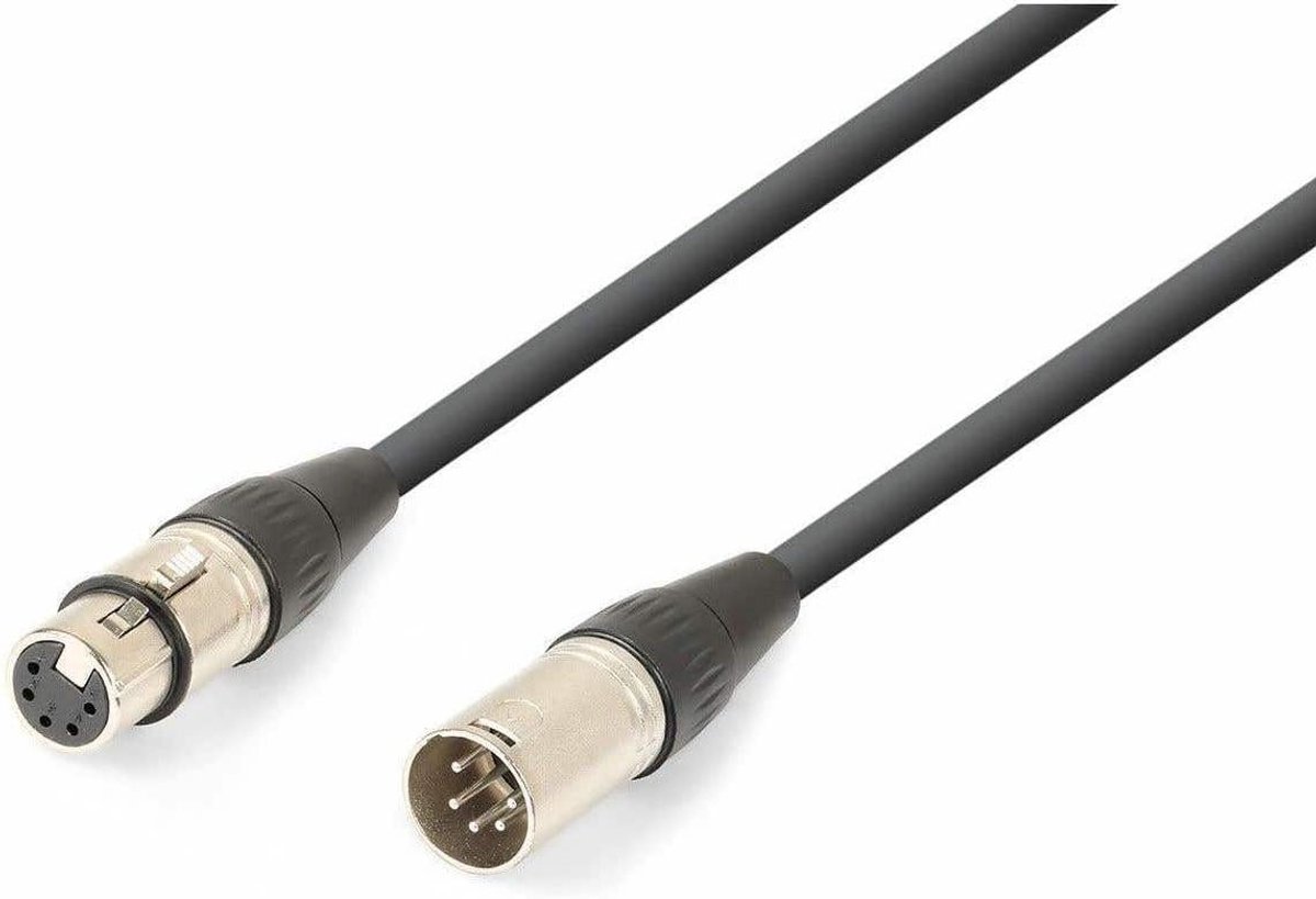 DMX Kabel - Signaalkabel XLR - Lichtsturing - Storingsvrij Signaal - 20 meter - Zwart