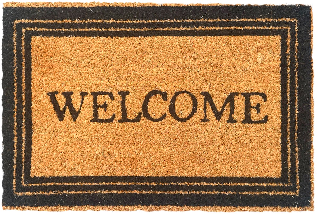 Deurmat kokos - welcome - 60 x 40 cm - antislip