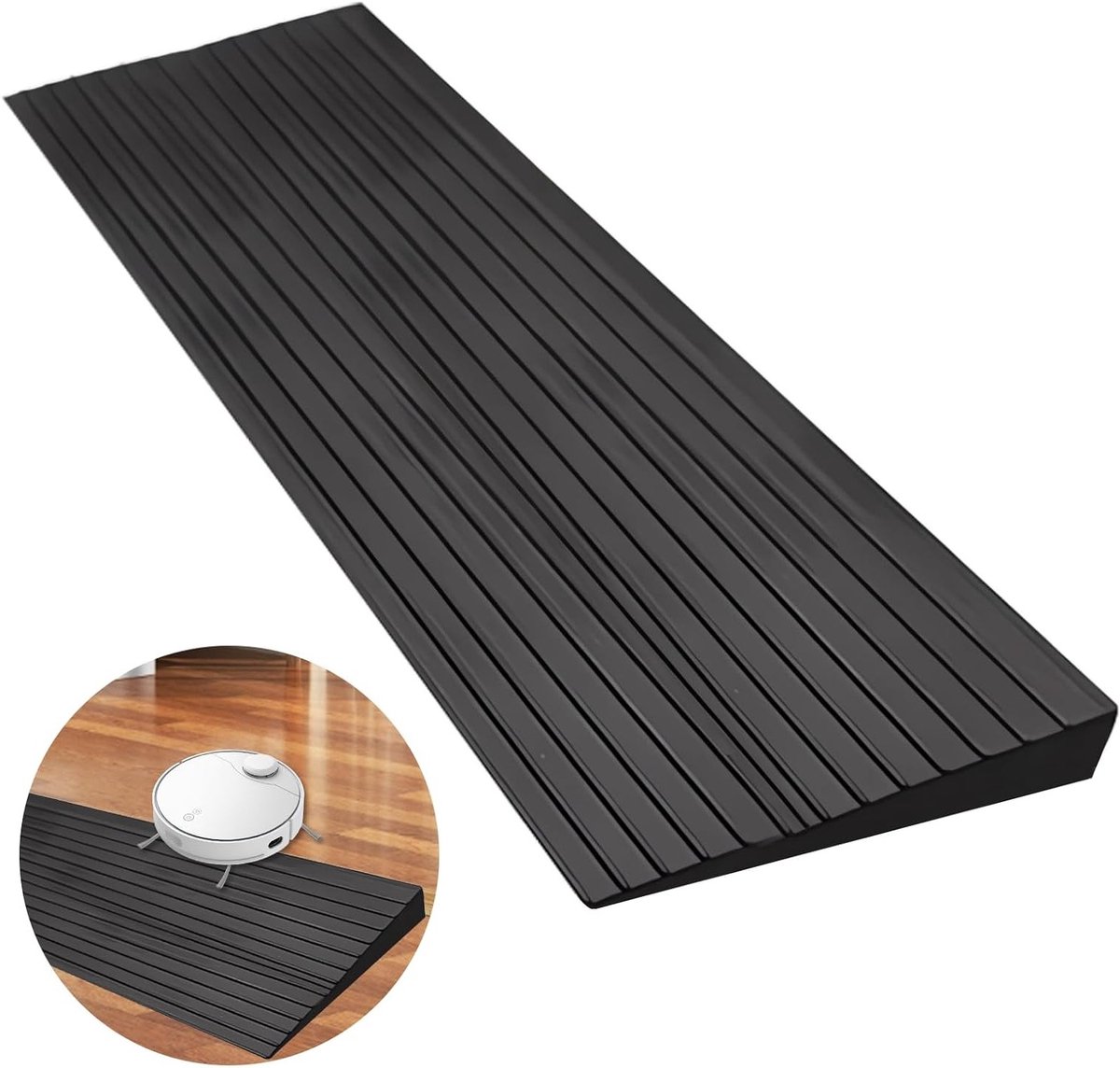 Beatific Door Threshold Slope 100x5x1cm, Wheelchair Slope PVC Threshold Slope, Non-slip Wheelchair Slope, Transition - ShopVlot
