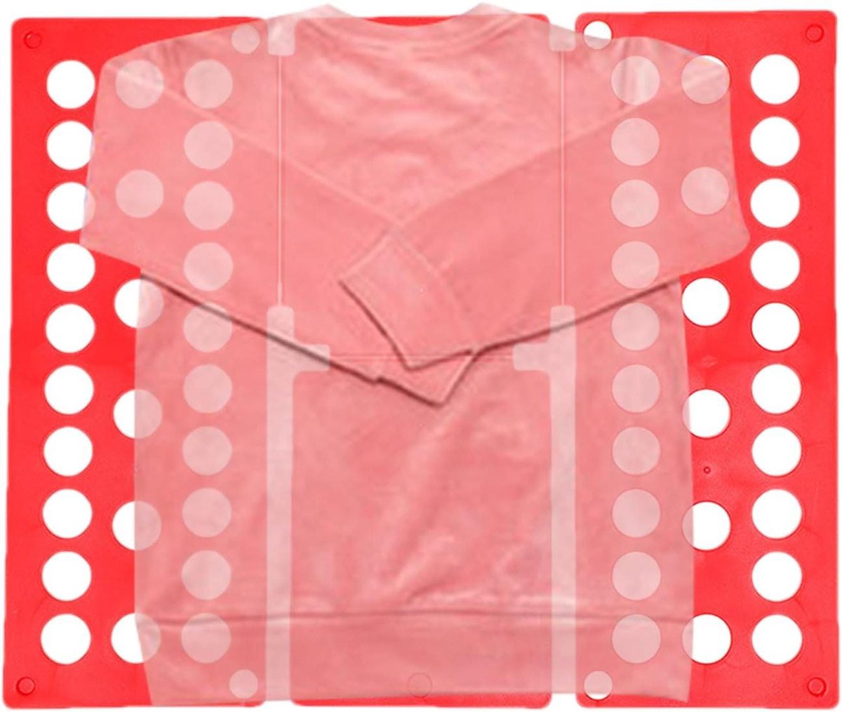 Kledingvouwplank - Vouwplank Kleding - Kleding Sorteren - Snel en Uniform - 40x48cm - Rood