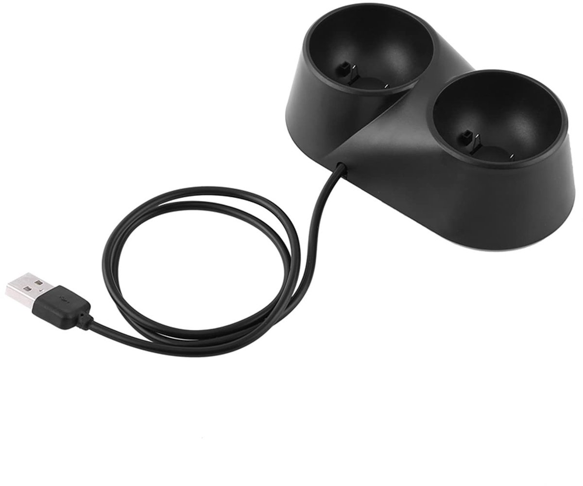 Dailygoody - Games VR - Dual Dock Laadstation - Handig en efficiënt - Zwart - Oplaadstation voor VR-afstandsbedieningen - Ideaal voor gamers - Compact...