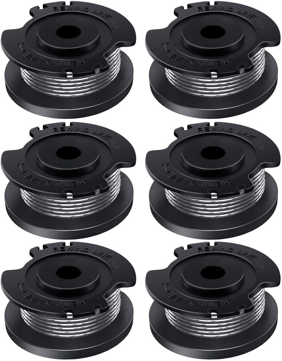 Dailygoody - Vervangingsspoel en Lijn - Hoogwaardige Grastrimmer Onderdelen - 6 Pack - Duurzaam en Betrouwbaar - Geschikt voor Bosch EasyGrassCut Mode..
