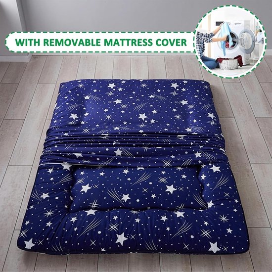 Japanse Vloermatras - Opvouwbare Futon Matras - Vloer Slapen - Extra Dikke Oprolbare Mat - 180x200cm - Ster — afbeelding 2