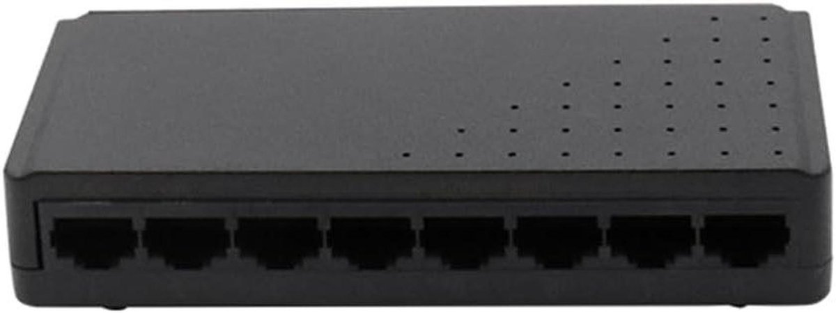 PoE Switch - Ethernet Switch - IP Camera Voeden - 8 Poorten - 12 x 5 x 4 cm - Zwart