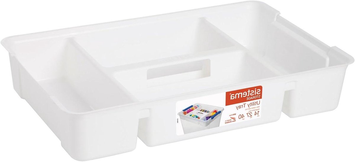 Storage Tablet - Opbergbak - Bureau Organiseren - BPA-vrij - Large - Wit