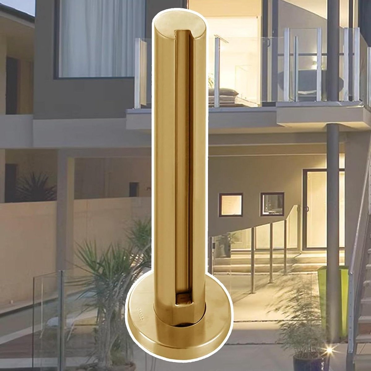 Glazen Balustrade Paal - Glazen Relingklem - Balkon Terrasomheining - Roestvrij Staal 304 - 60-150 cm - Zilver