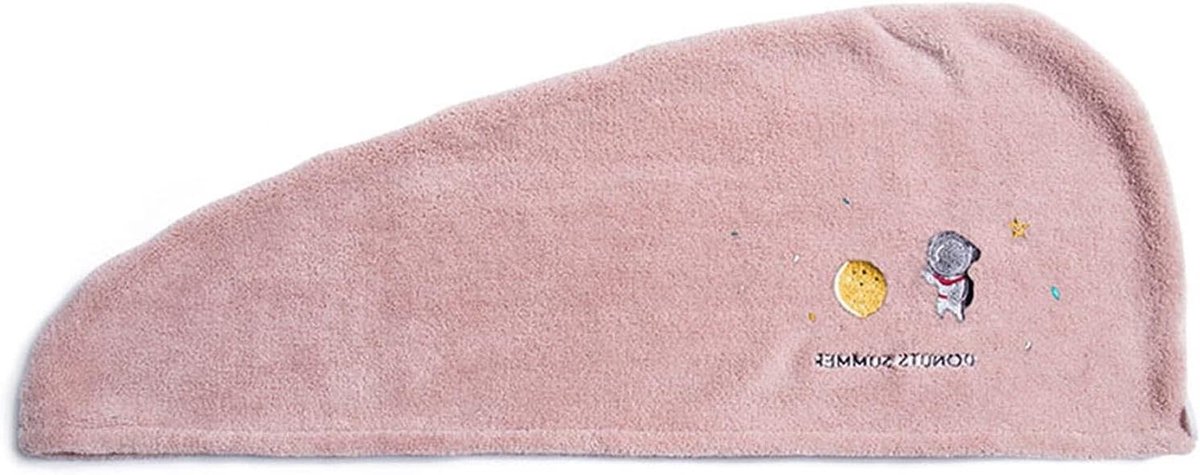 Drogende Haar Turban - Haarhanddoek Wrap - Snel Haar Drogen - Super Absorberend - 25 x 65 cm - Roze
