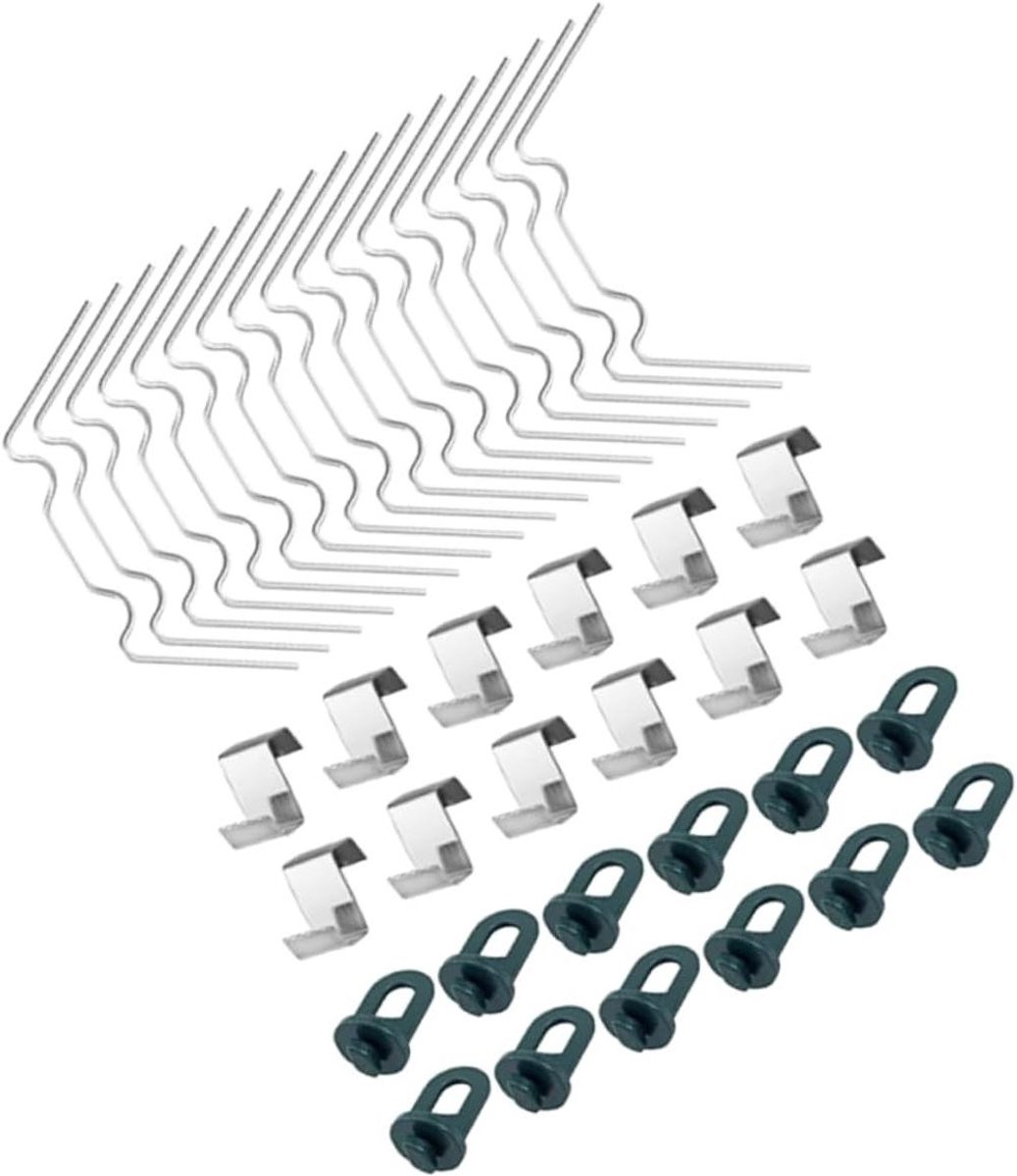 Kassenclips - Kasbevestiging Clips - Kas Versterken - Roestbestendig Staal - 7.7x3cm - Zilver