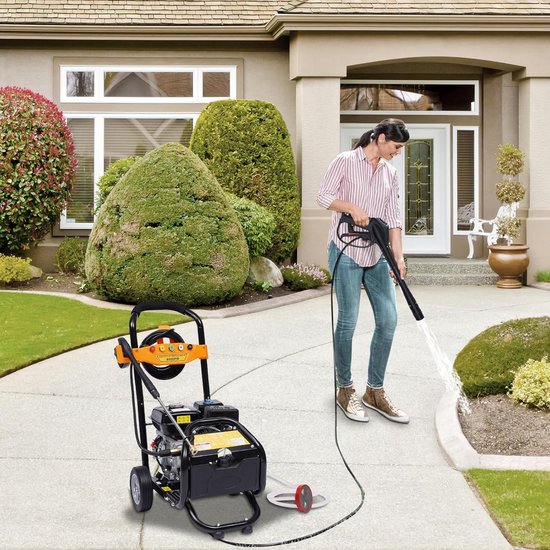Hogedrukreiniger Benzine - Hogedrukspuit Krachtig - Intensief Reinigen - 7.5 PK Motor - 2200 PSI - Metaal — afbeelding 3
