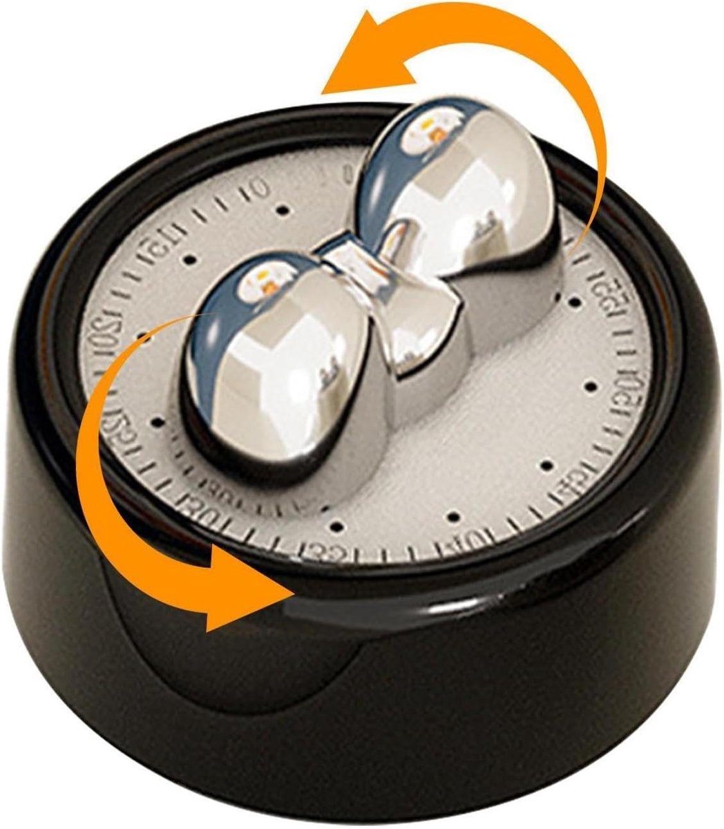 Visuele Timer - Keukenklok Countdown - Koken Bakken - Mechanische Structuur - 8.8 cm - Zwart