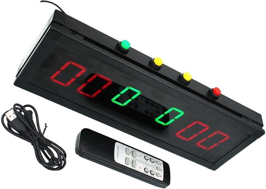 Digitaal Scorebord - Scoreteller Biljart - Wedstrijden Bijhouden - Met Afstandsbediening - 35 cm - Zwart — afbeelding 3