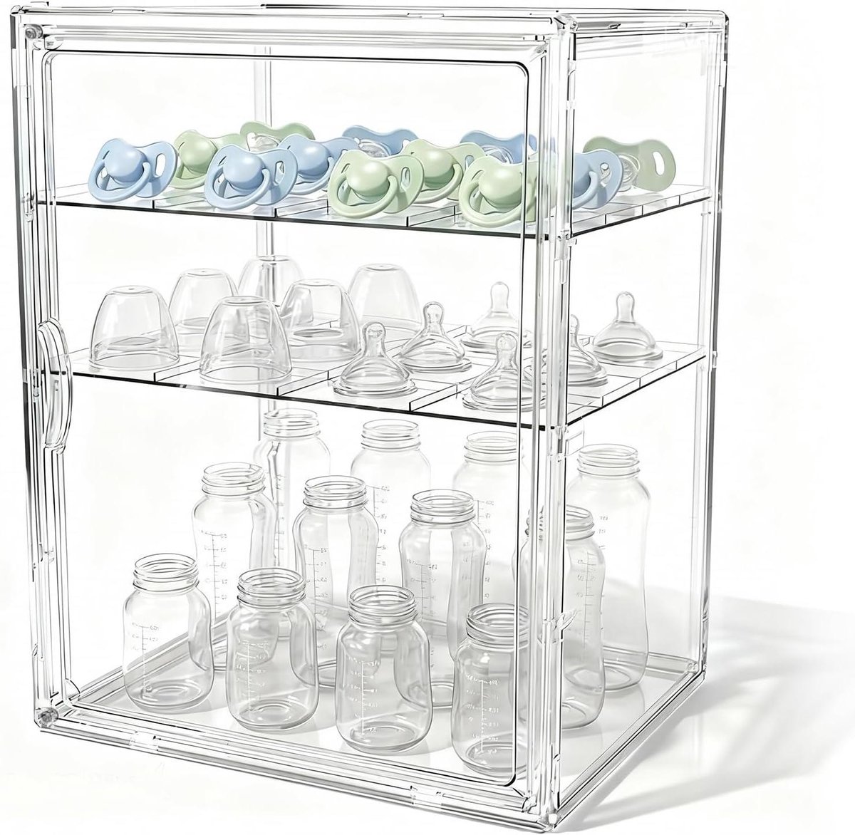 Opbergdoos Acryl - Organizer Box - Huishouden Organiseren - Magneetsluiting - 1.0 Stuks - Wit