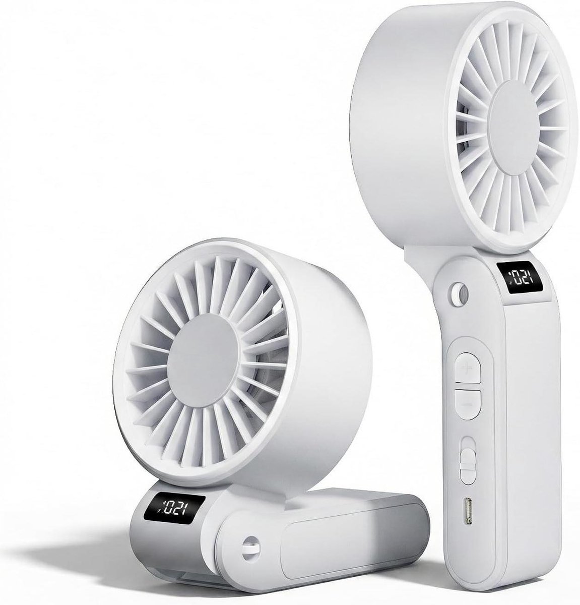 Handventilator - Draagbare ventilator - Persoonlijke verkoeling - 150 snelheden - 3000mAh accu - Wit