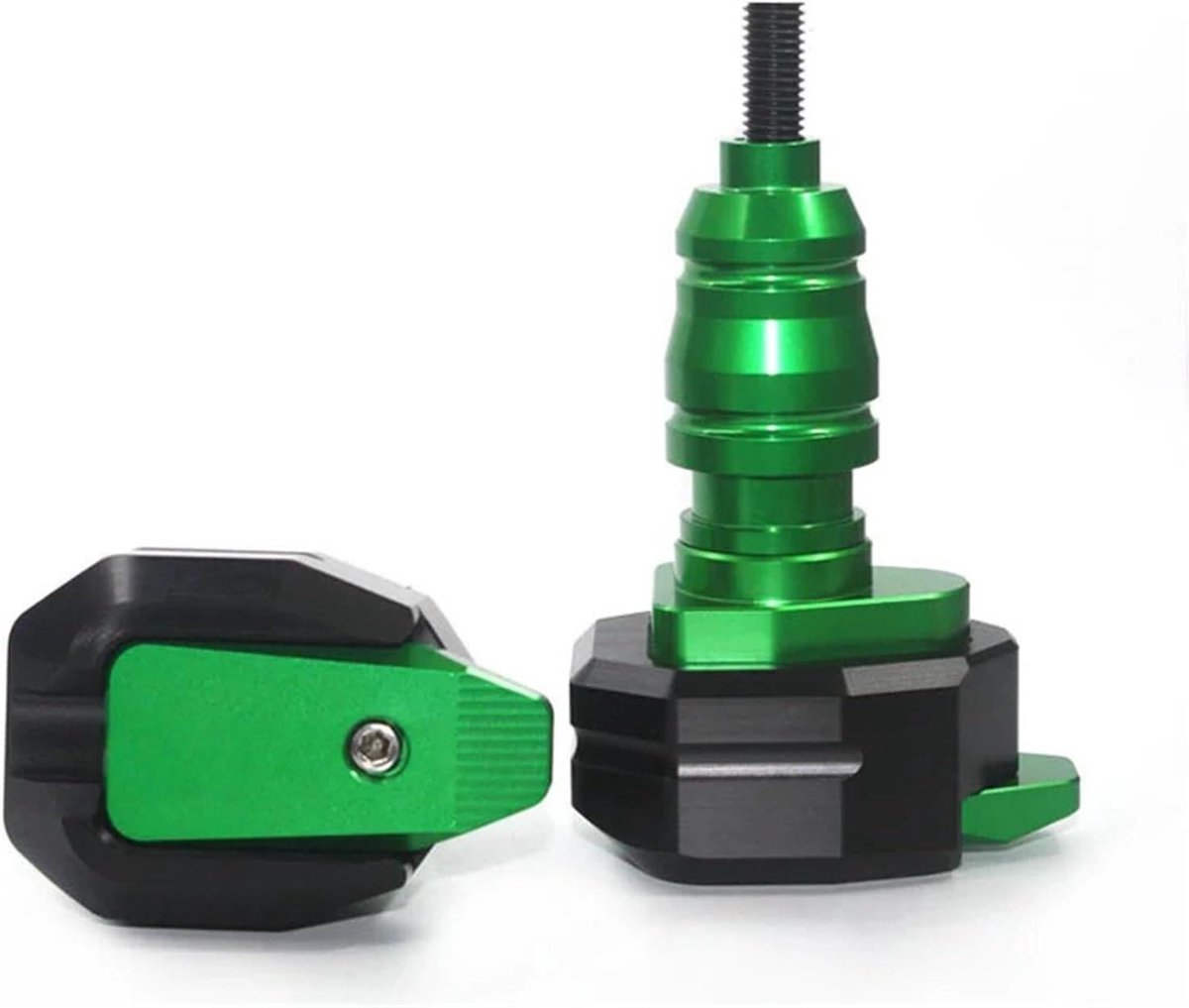Motor Stuur Bescherming - Valbeveiliging Handvatten - Motor Rijden - CNC Aluminium Constructie - 1 Paar - Groen