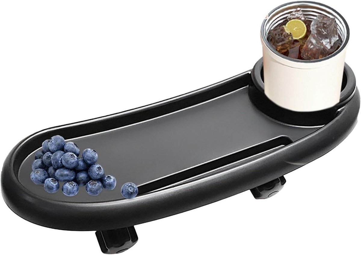 Kinderwagen Dienblad - Accessoire Organizer - Onderweg Boodschappen - Universele Pasvorm - 44 cm Lengte - Zwart