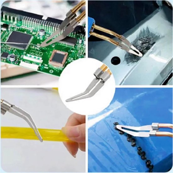 Kunststof lasapparaat - Reparatieset - Kunststof repareren - Snelle opwarming - 5 stuks - Zilver — afbeelding 2