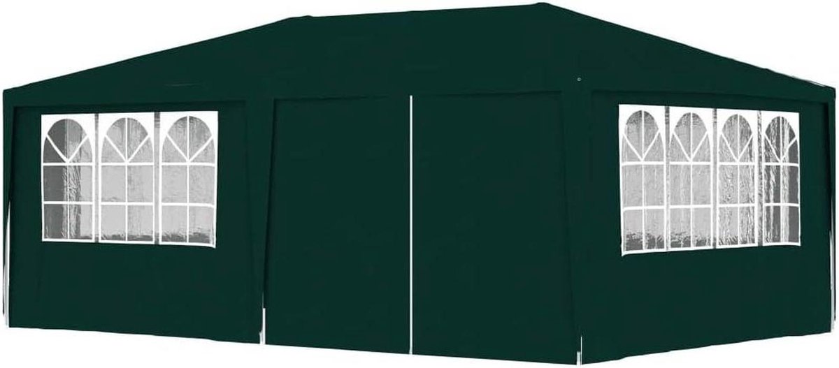 Partytent met muren - Feesttent Paviljoen - Buitenfeesten Organiseren - Waterdicht UV-bestendig - 4 x 6 meter - Blauw Groen