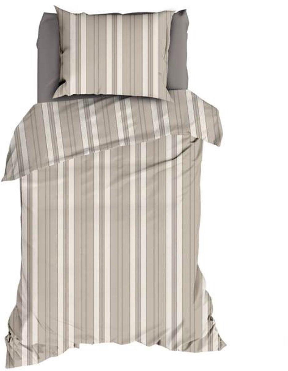 Romanette Florian Dekbedovertrek - Eenpersoons - 140x200/220 cm - Beige