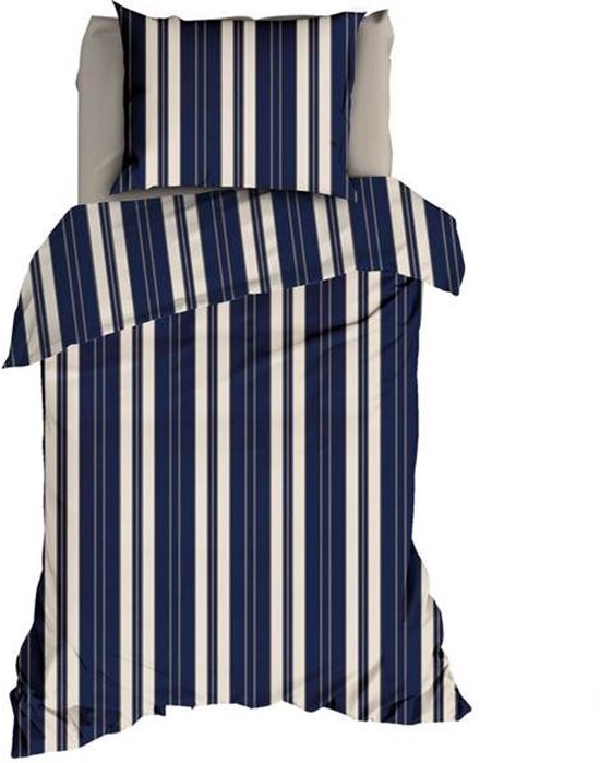 Romanette Florian Dekbedovertrek - Eenpersoons - 140x200/220 cm - Navy